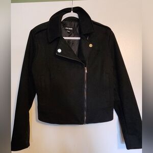 Steve Madden Black Cropped Moto Jacket